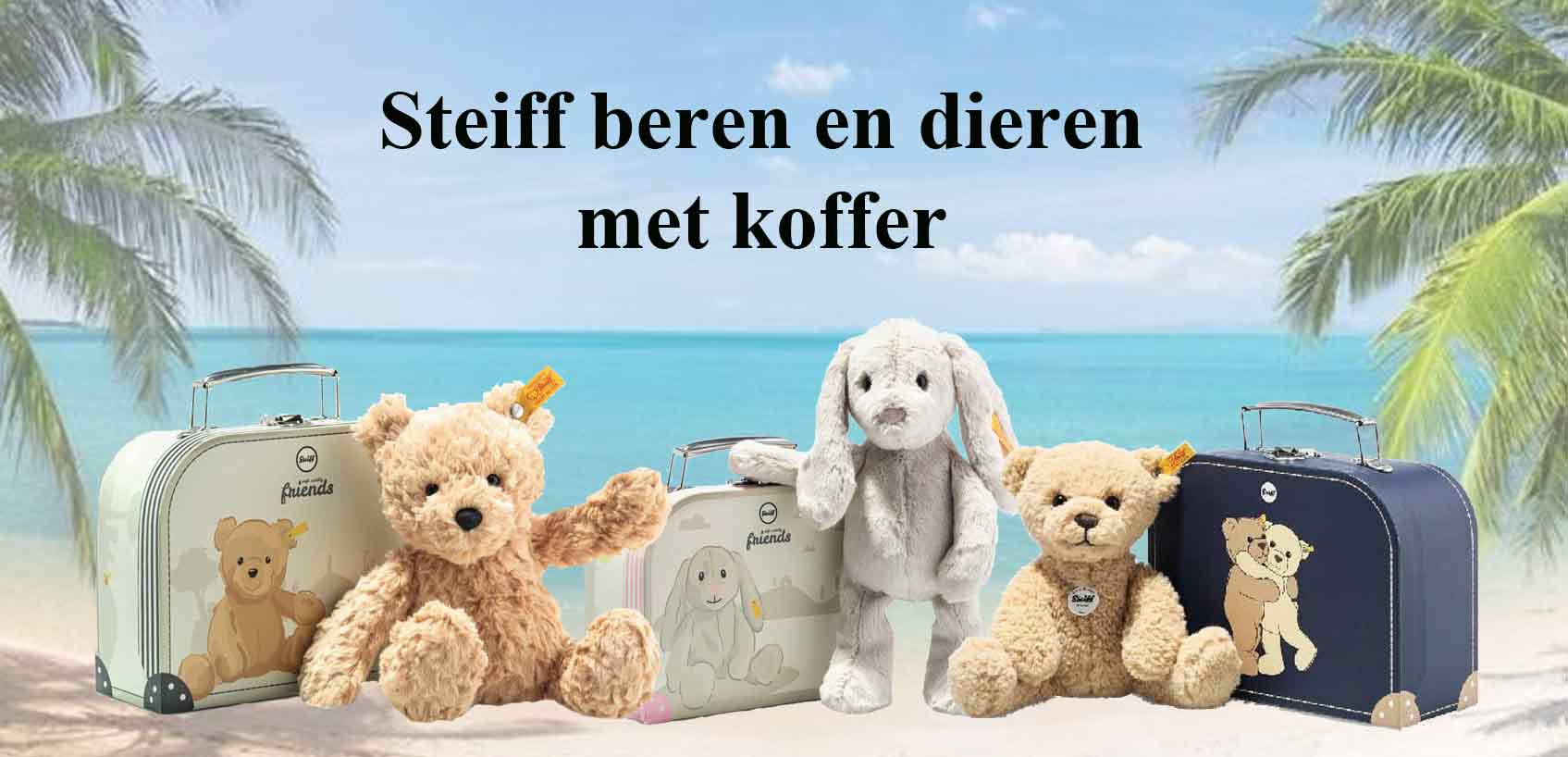 Steiff beren en dieren met koffers