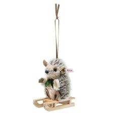 Steiff EAN 684135 Egel met slee ornament