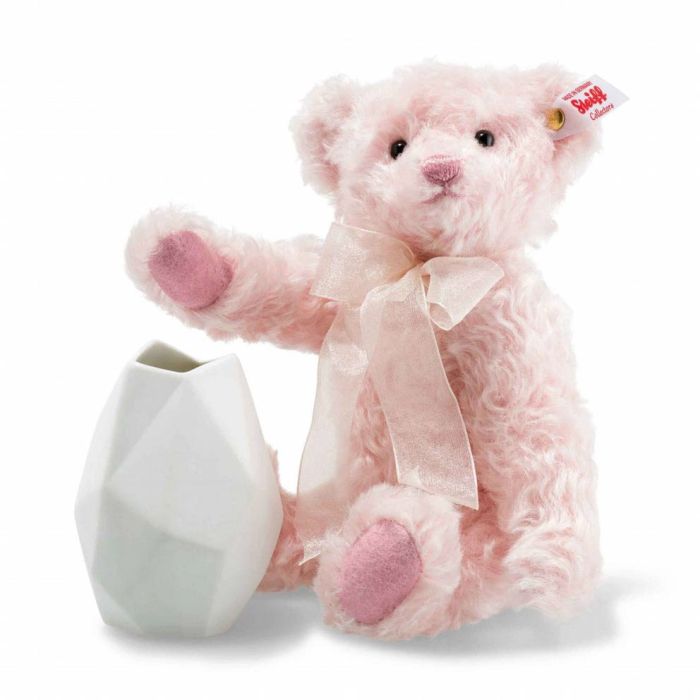 Steiff Rose teddy bear with vase 23 cm. EAN 006760