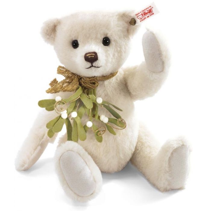 Steiff 2011 Mistletoe White Christmas Teddy Bear Ean# 036859 for sale online 