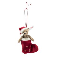 Steiff 006043 Teddy Bear in sock ornament